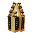 Free Design Wine Retail Store Freistehender Naturholz-Wein-Merchandising-Bier-Display-Turm